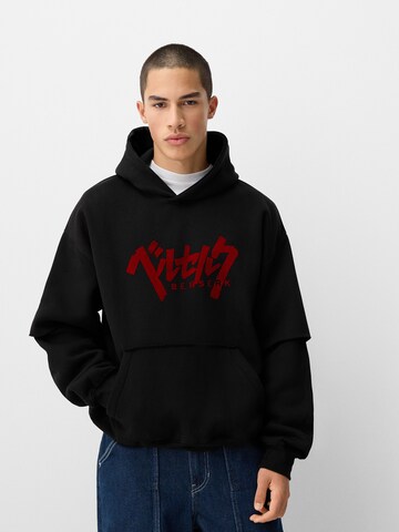 Felpa di Bershka in nero: frontale