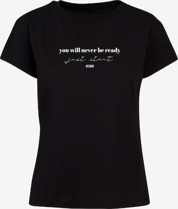 Merchcode T-Shirt 'Just Start' in Schwarz: predná strana