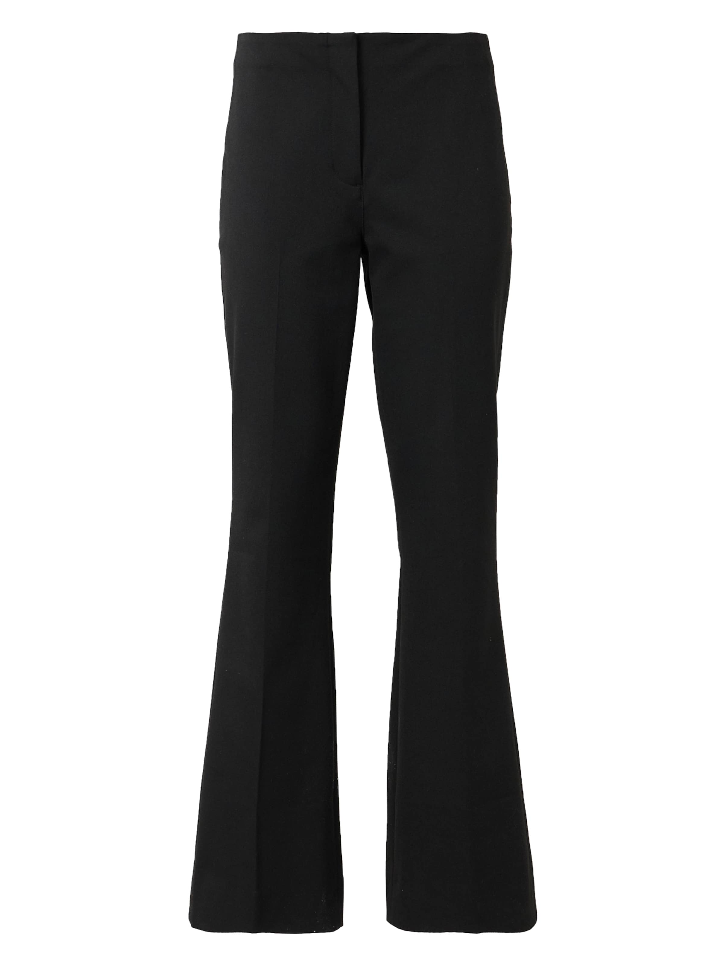 Regular Pantaloni cu dungă de la Abercrombie & Fitch pe negru: față