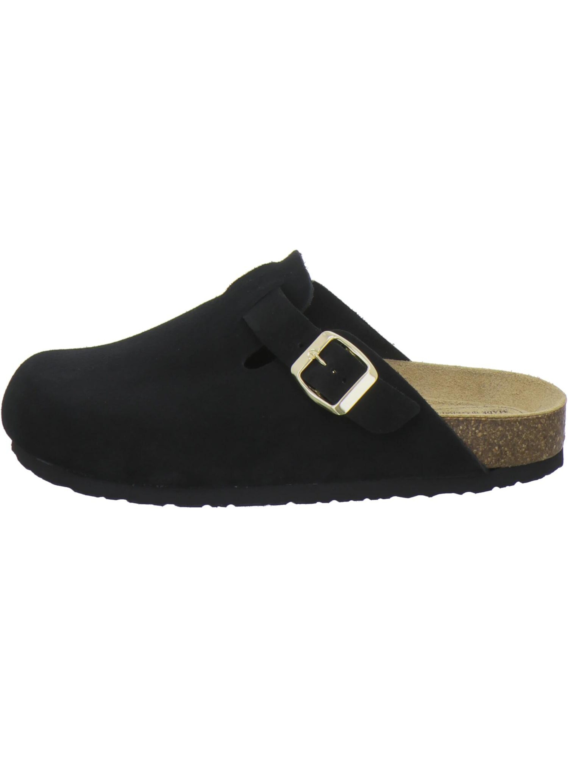 Sabots 'Clogs Damen schwarz Veloursleder' AFS-Schuhe en noir