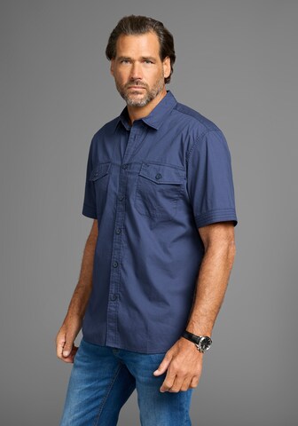 Man's World Regular fit Button Up Shirt in Blue: front