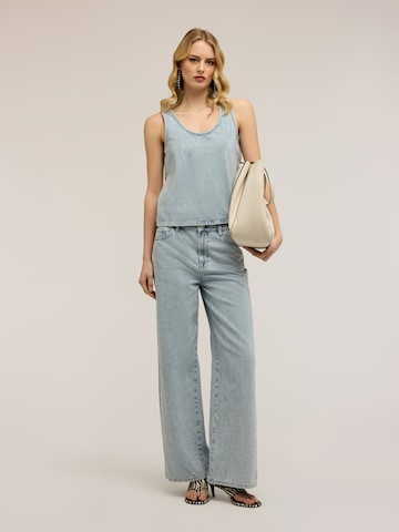 MOTIVI Wide leg Jeans in Blauw