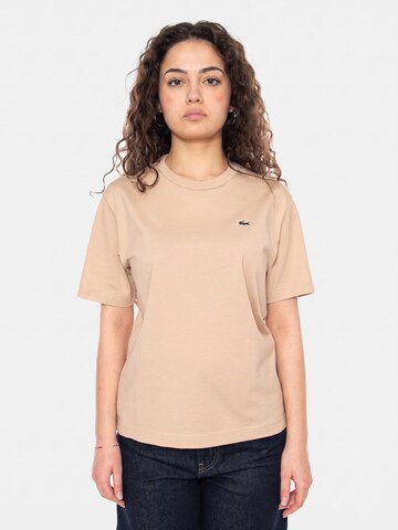 LACOSTE Koszulka 'T-SHIRT Beige' w kolorze beżowy