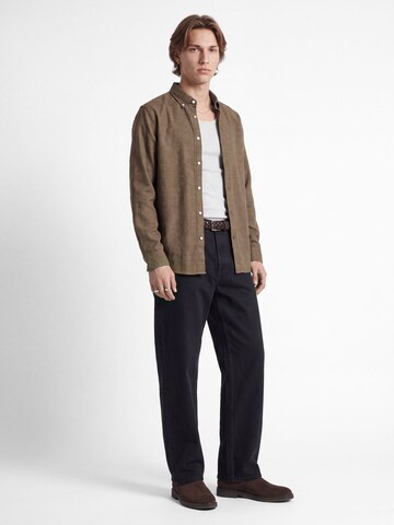 JACK & JONES Regular Fit Hemd 'Stanley' in Braun