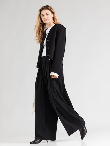 ABOUT YOU Широкий Брюки со складками 'Anian' в Черный