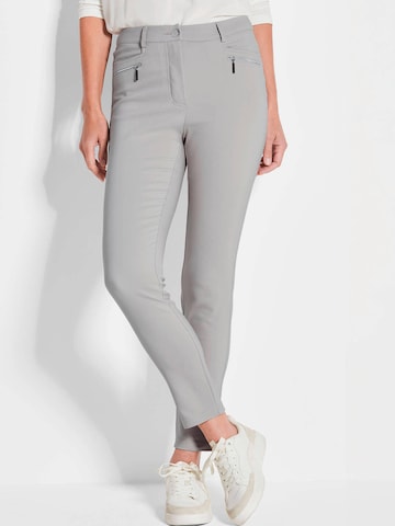 Goldner Slimfit Broek 'Bella' in Grijs: voorkant