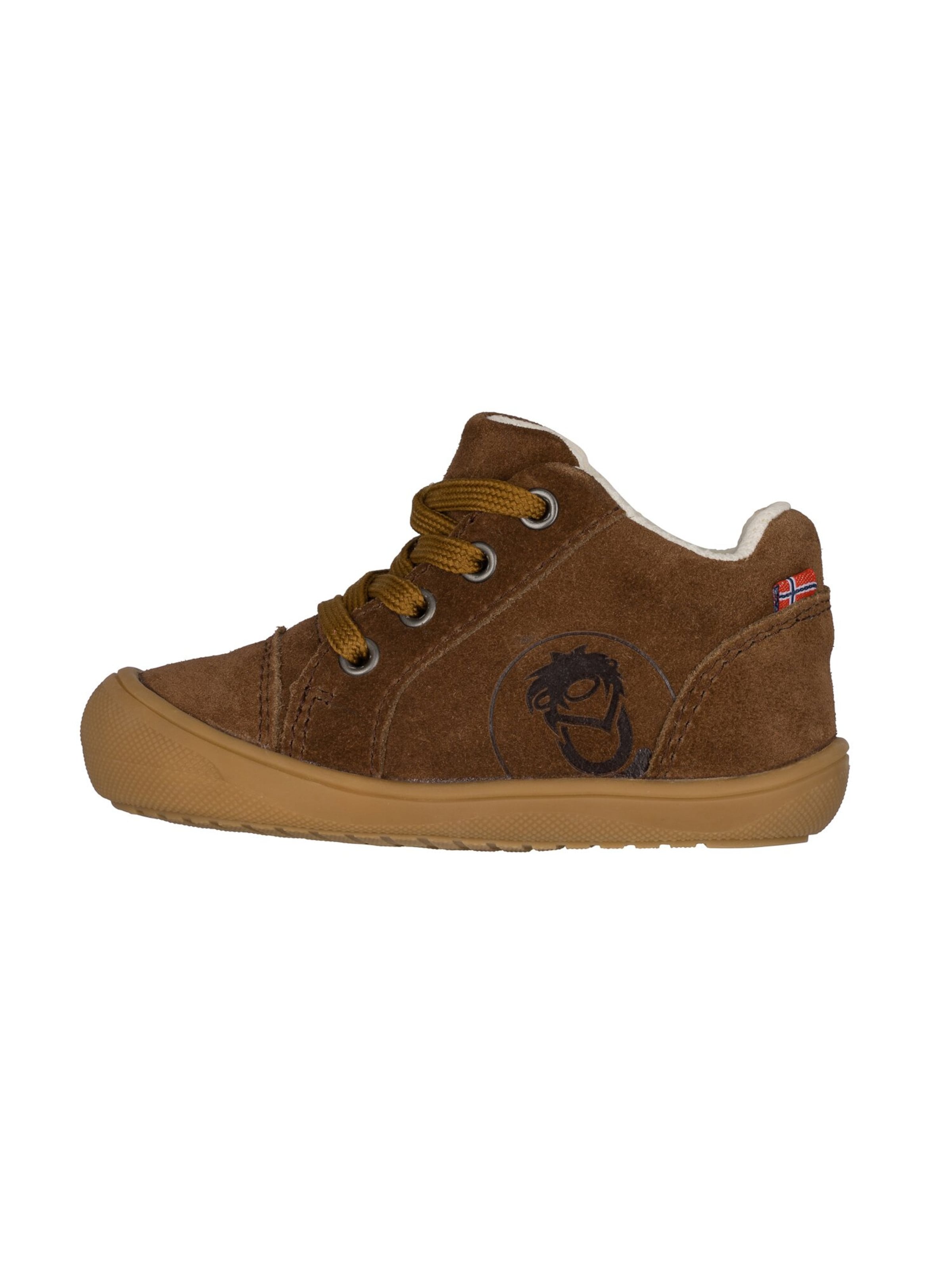 TROLLKIDS First-Step Shoes in Brown: front