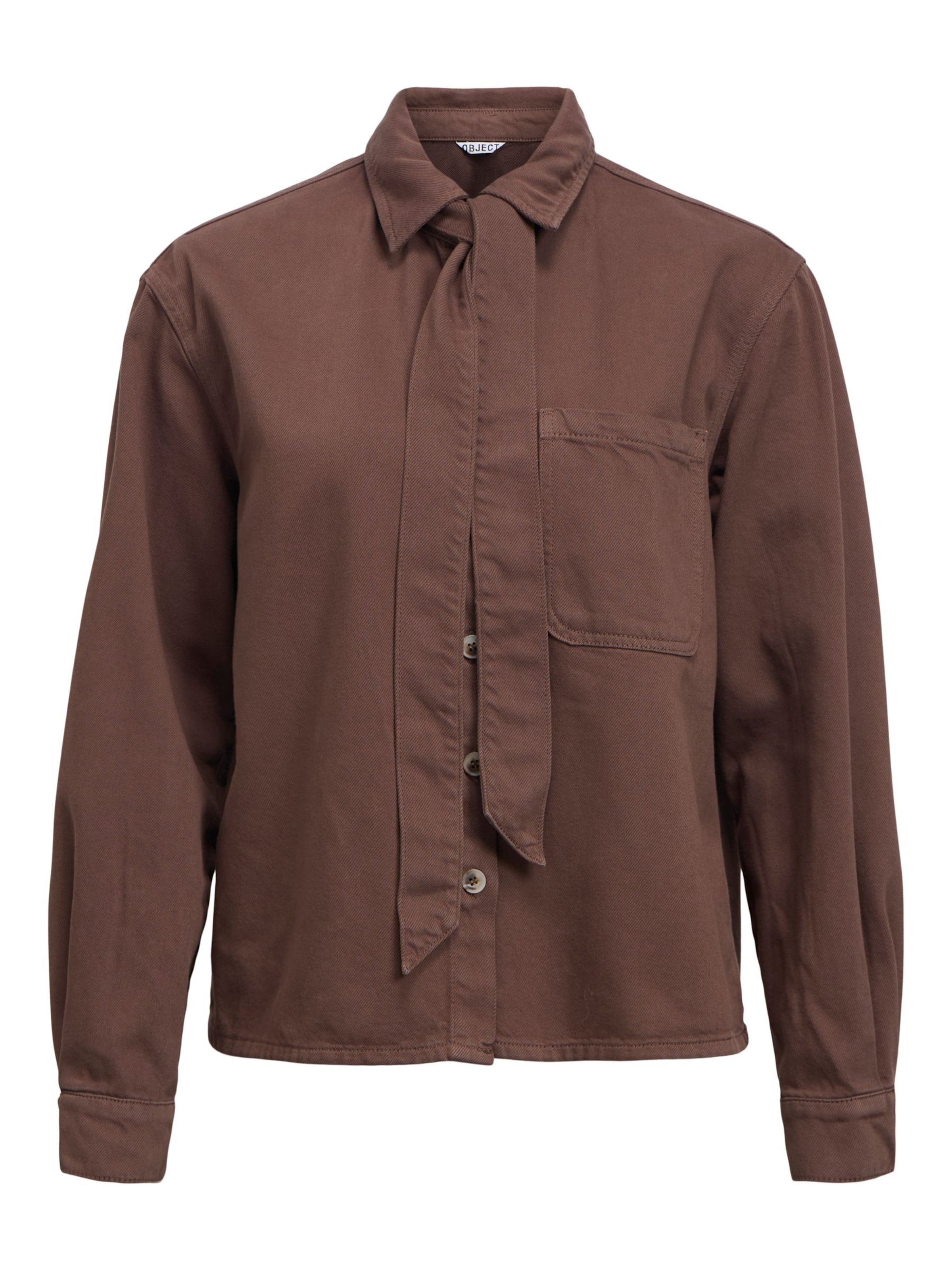 OBJECT - Blusa 'OBJRosie' en marrón: frente