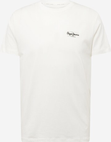 Pepe Jeans T-shirt 'CHASE' i vit: framsida