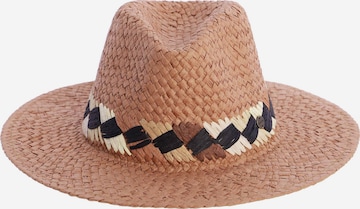 Amichi - Sombrero 'Sombrero para mujer Jeune de fibras naturales trenzadas' en marrón: frente