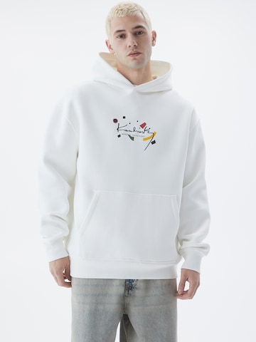 Pull&Bear Sweatshirt i hvid: forside