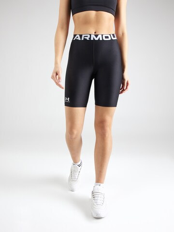 UNDER ARMOUR Skinny Urheiluhousut 'Authentics' värissä musta: etupuoli