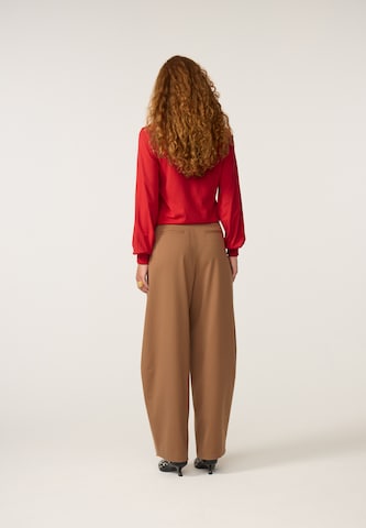 Fabienne Chapot Barrel Pleat-front trousers in Brown
