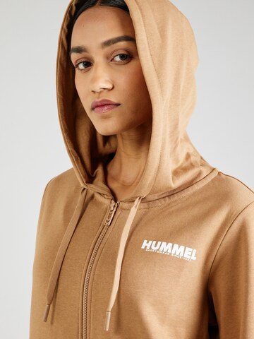 Hummel Athletic Zip-Up Hoodie 'Legacy' in Camel | ABOUT YOU