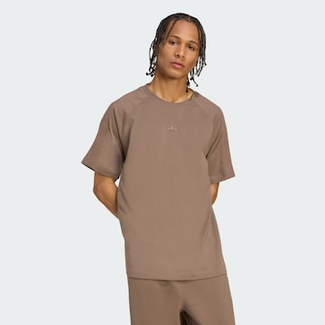 ADIDAS ORIGINALS T-Shirt 'Premium Essentials' in Braun: Vorderseite