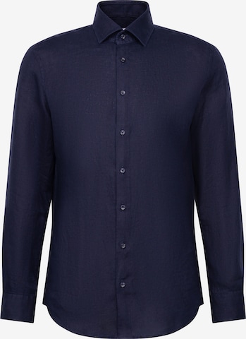 Chemise business 'Smart Linen' SEIDENSTICKER en bleu : devant