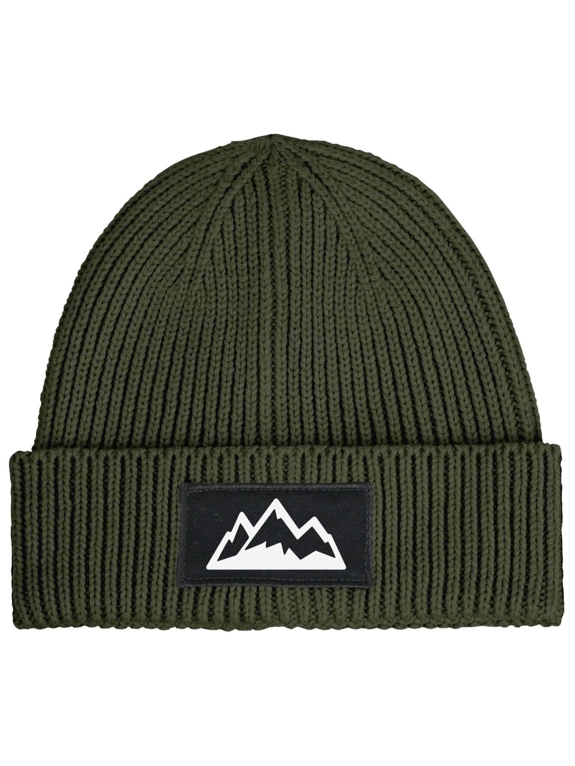 Neverless Beanie 'Mountain' in Green: front