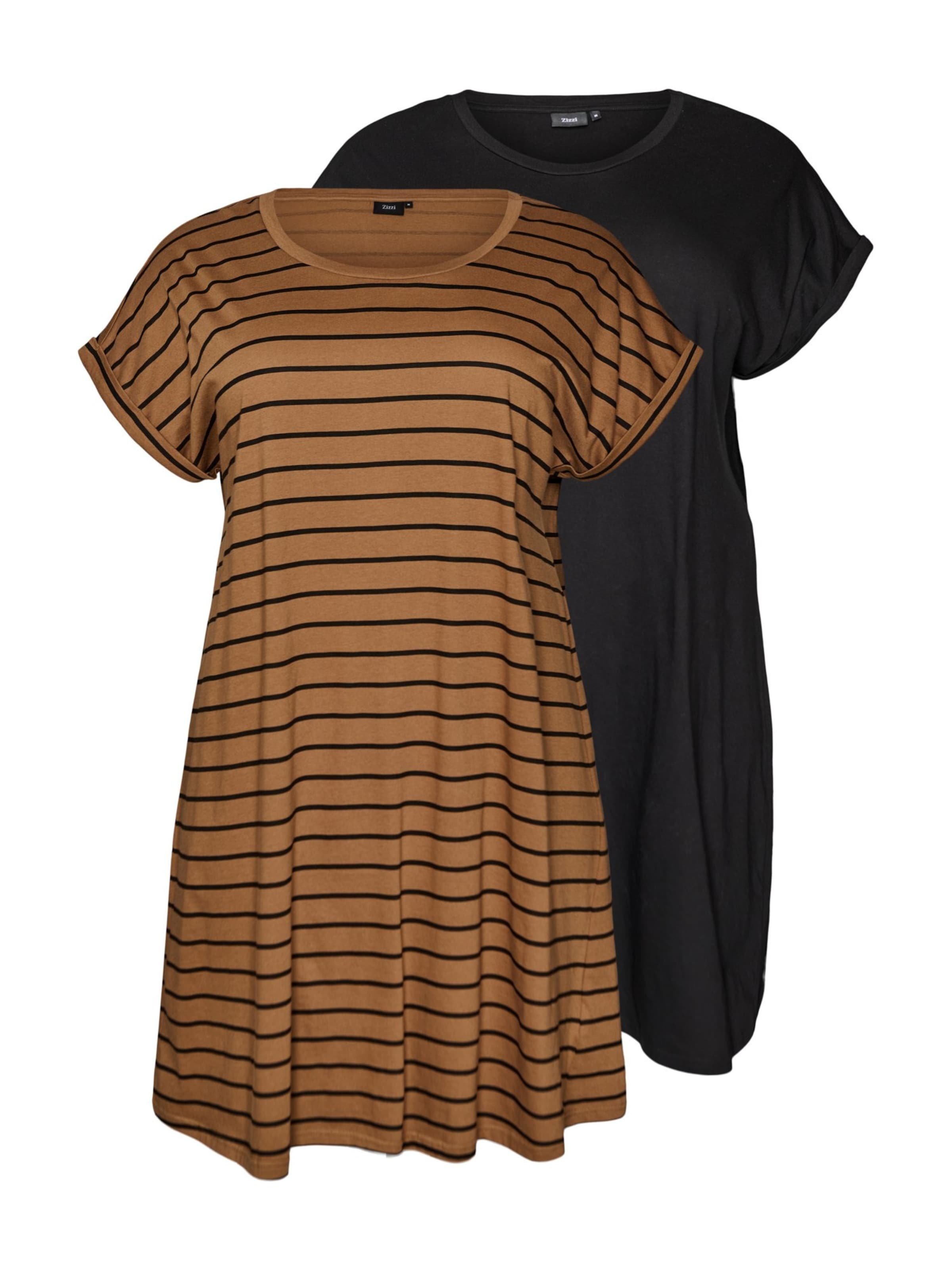 Zizzi Sukienka 'Mbrynn' w kolorze brązowy: przód