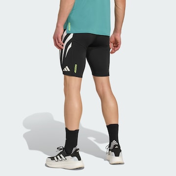 melns ADIDAS PERFORMANCE Šaurs Sporta bikses 'Adizero'