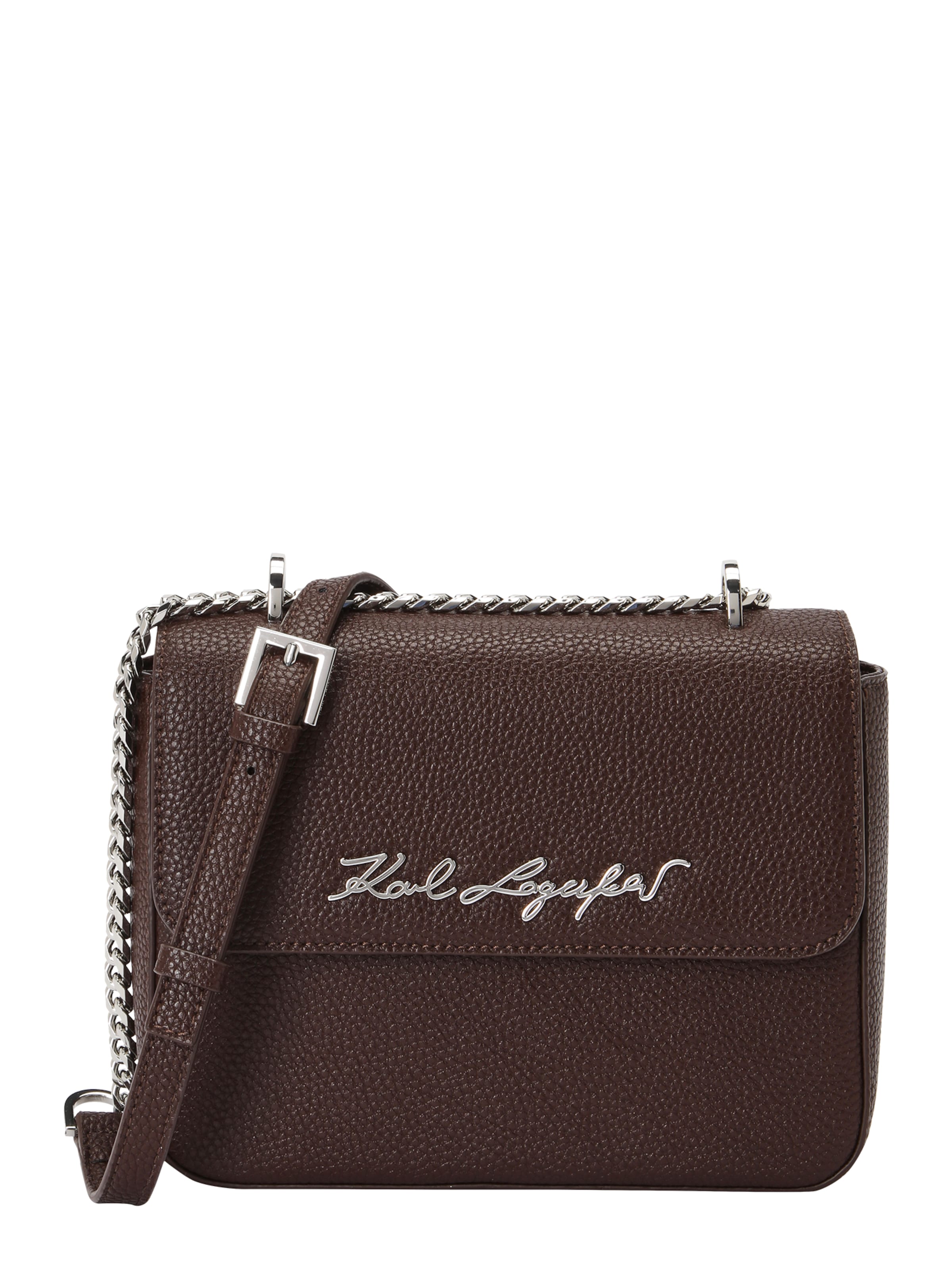 Sac bandoulière Karl Lagerfeld en marron : devant