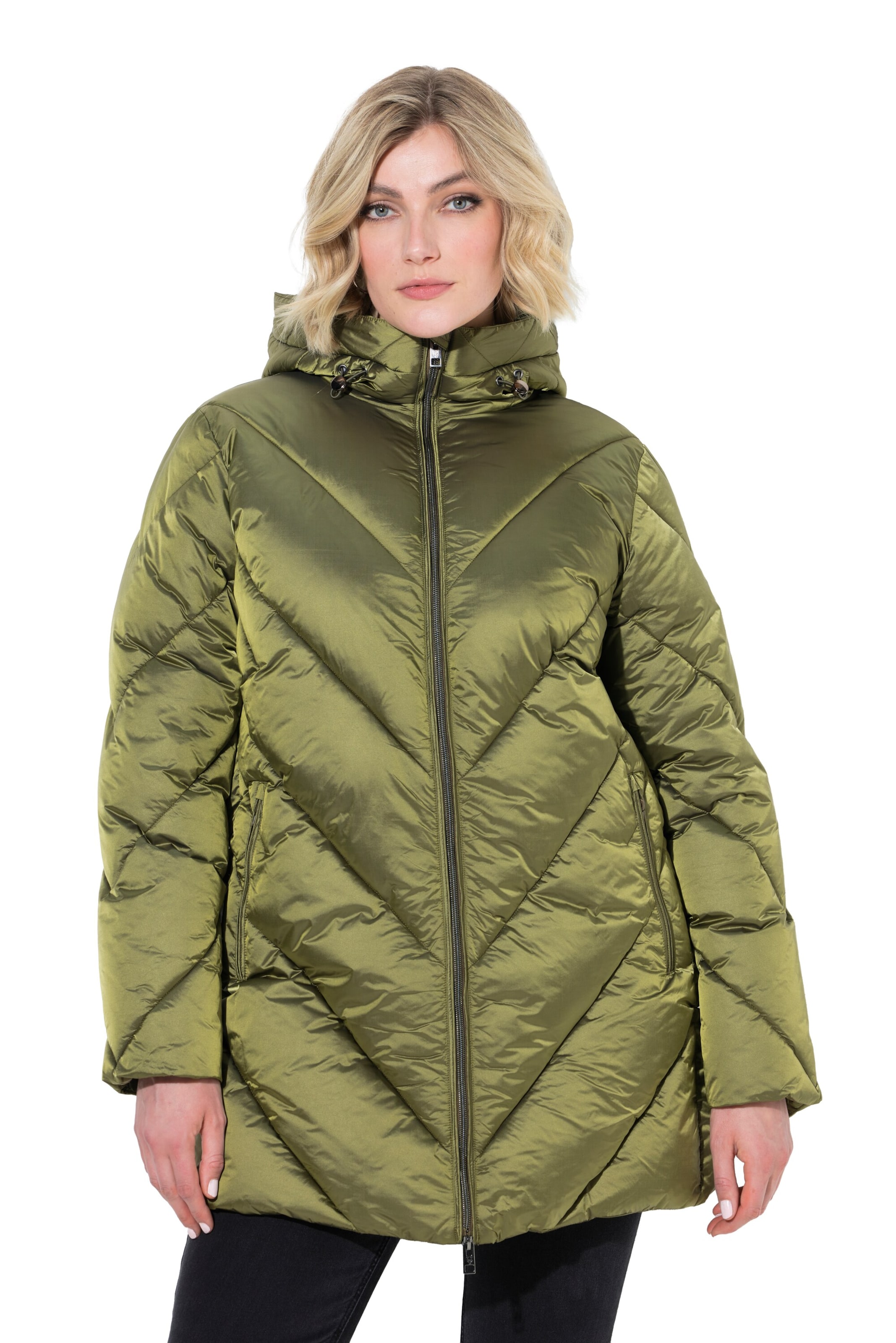 Ulla Popken Between-season jacket in Green: front