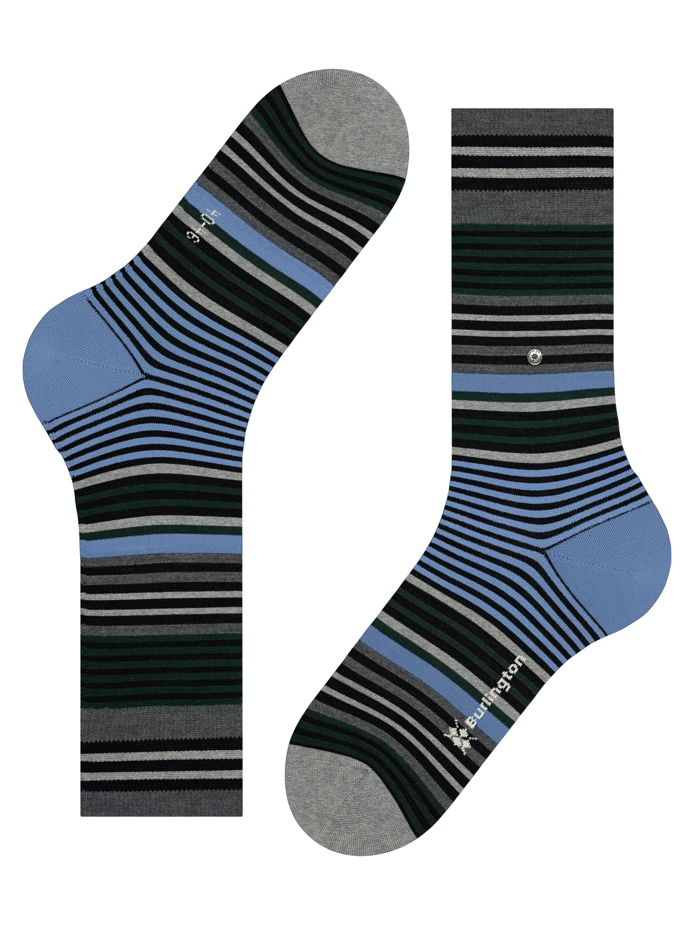 BURLINGTON Socks 'Stripe' in Black