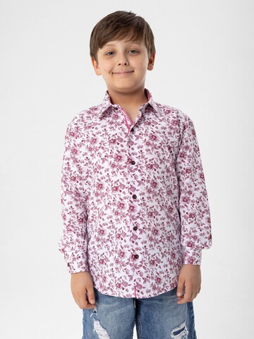 Coupe slim Chemise Daniel Hills en rouge : devant