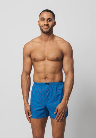 SNOCKS Boxer shorts 'American Woven' in Blue: front