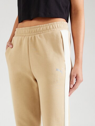 PUMA Regular Workout Pants 'EVOSTRIPE' in Brown