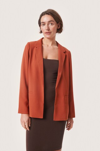 SOAKED IN LUXURY Blazer 'Shirley' in Braun: Vorderseite