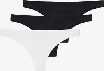 SCHIESSER Thong in Black: front