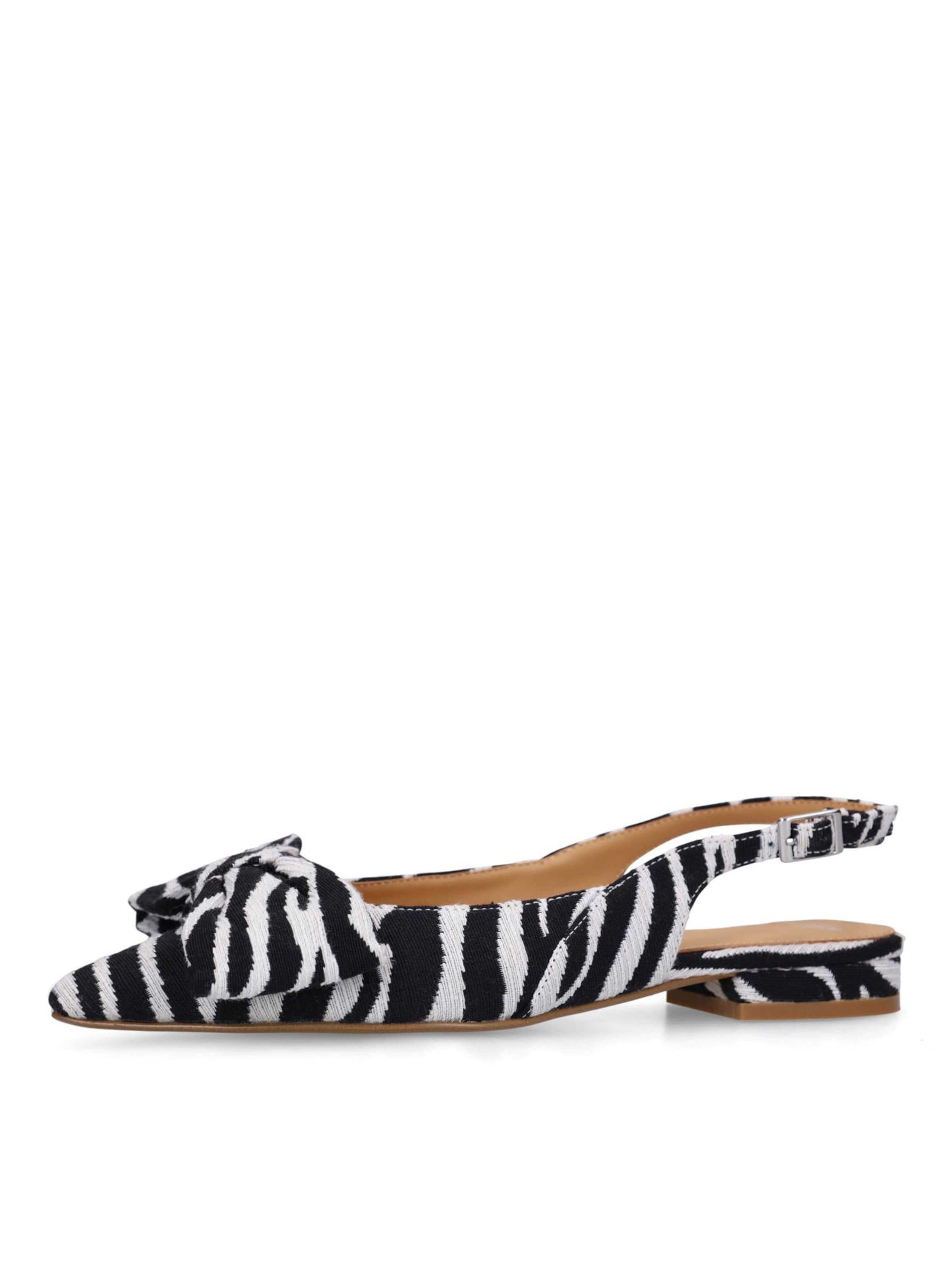 MANFIELD Ballerina met riempjes in Zwart: voorkant