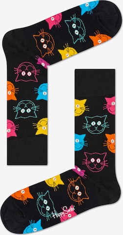 Happy Socks Κάλτσες '2-Pack Cat Socks' σε μαύρο