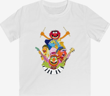 F4NT4STIC Shirt 'Muppets Dr. Teeth and The Electric Mayhem' in Wit: voorkant