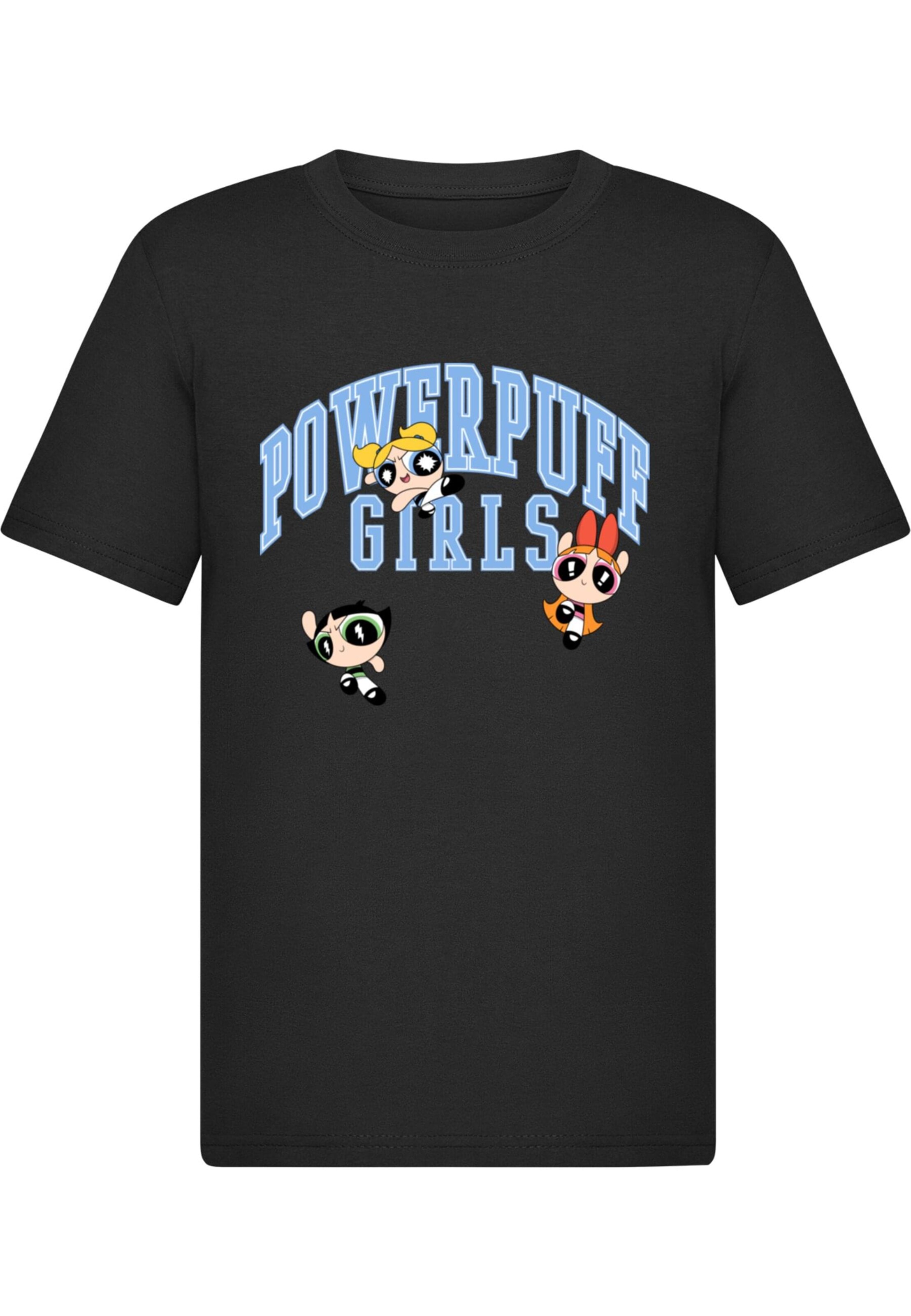 T-Shirt 'Powerpuff Girls - Collegiate' ABSOLUTE CULT en noir : devant