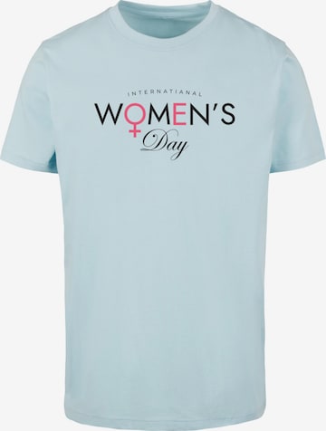 Merchcode Shirt 'WD - International Women's Day' in Blauw: voorkant