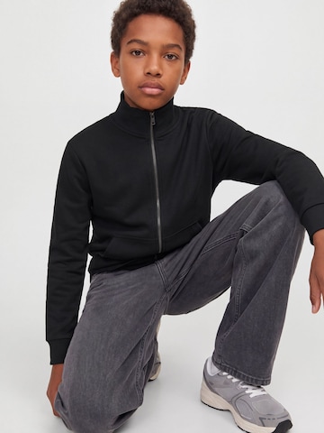 Jack & Jones Junior - Sudadera con cremallera en negro