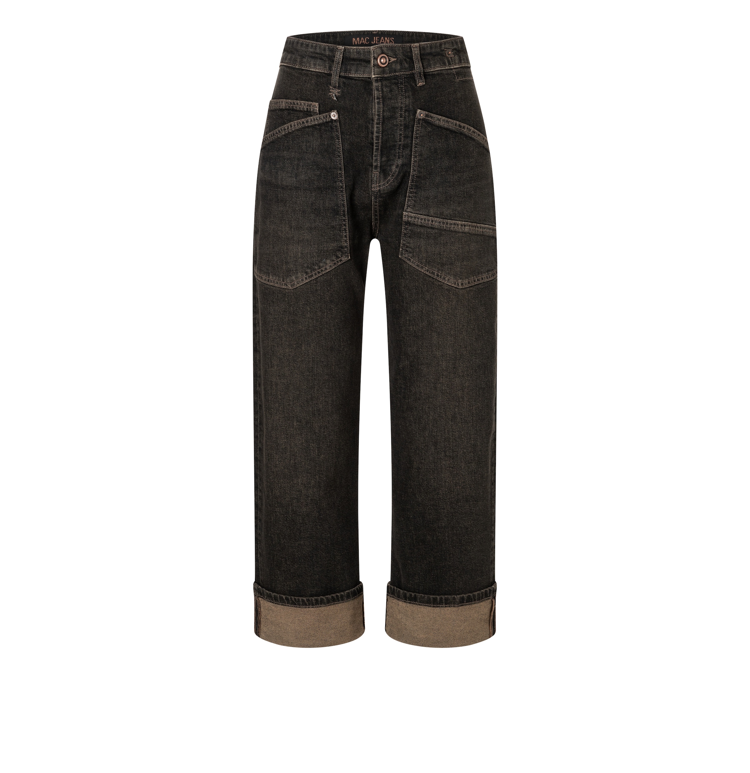 MAC Baggy Jeans in Braun: Vorderseite