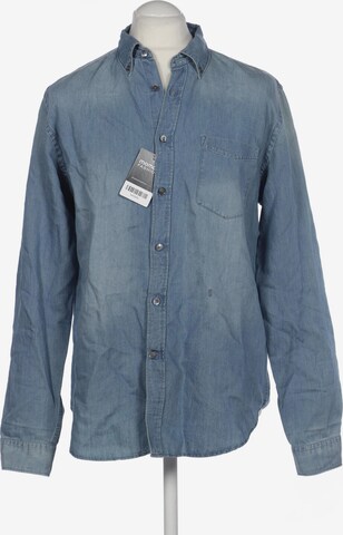 Closed Button Up Shirt in XL in Blue: front