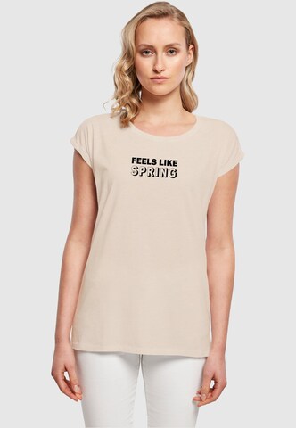 T-shirt 'Spring - Feels Like' Merchcode en beige : devant