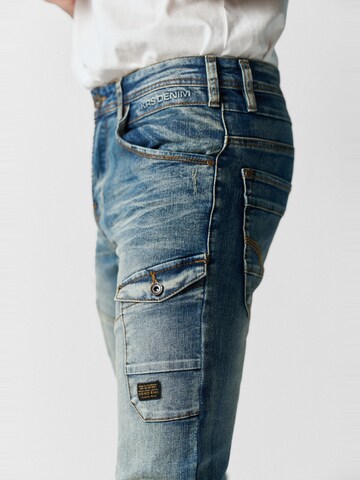 KOROSHI Regular Cargojeans in Blauw
