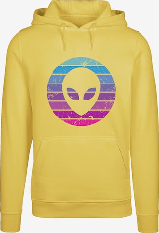 Sweat-shirt 'Alien Kopf' F4NT4STIC en jaune : devant
