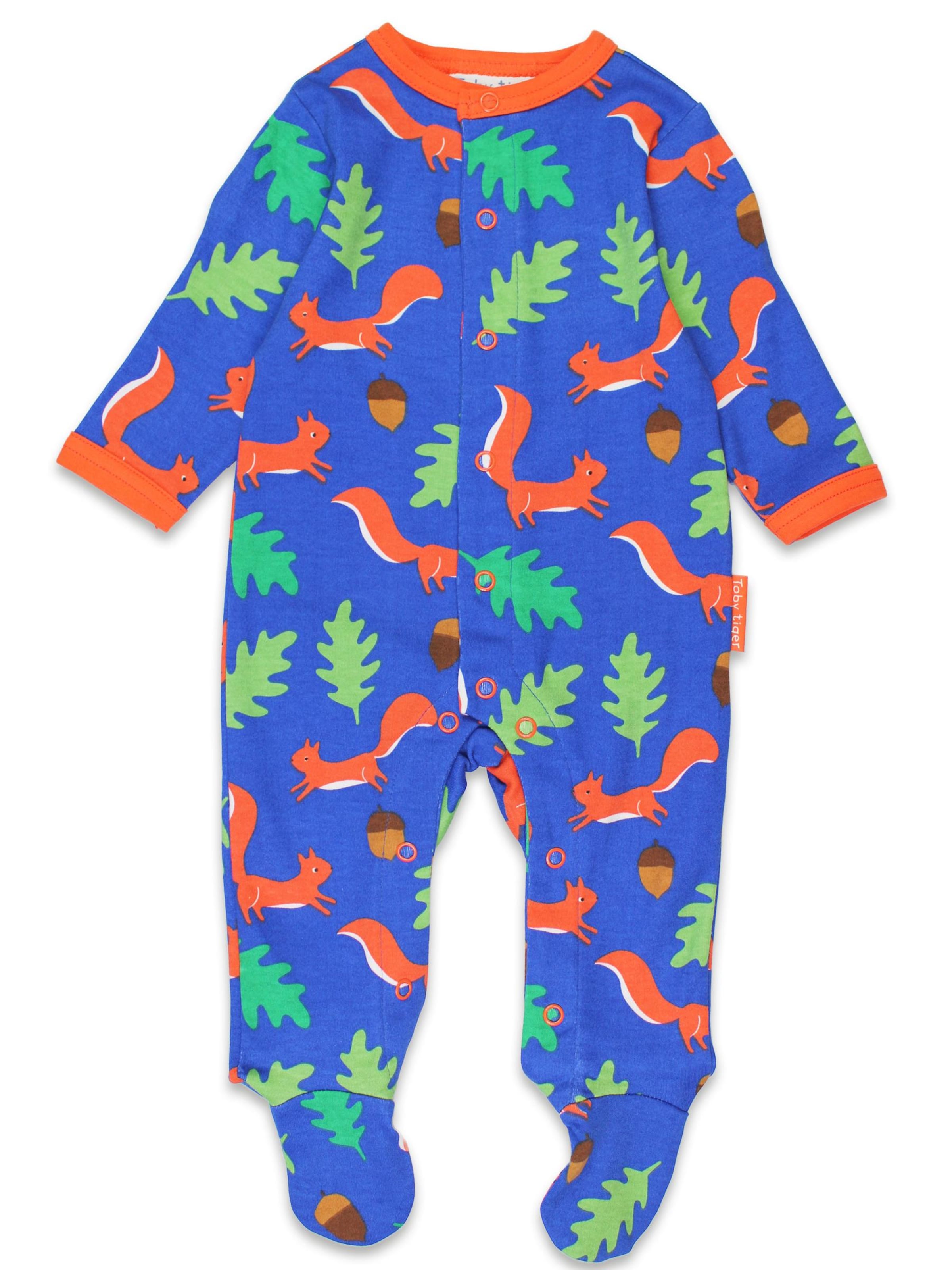Toby Tiger Romper/Bodysuit 'Eichhörnchen' in Blue: front