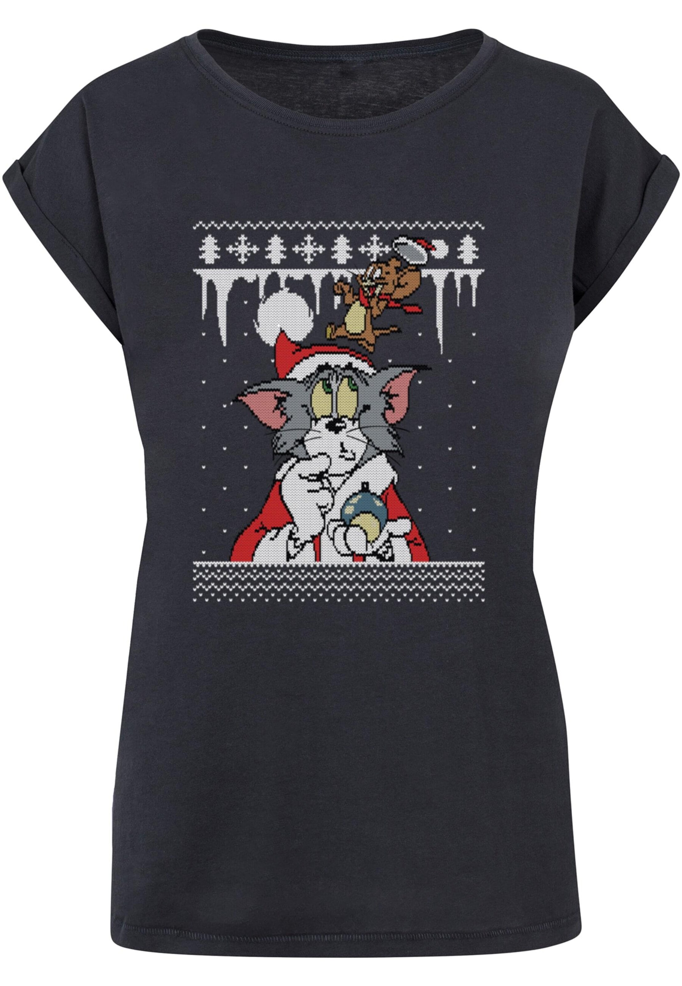 T-shirt 'Tom And Jerry - Fair Isle' ABSOLUTE CULT en bleu : devant