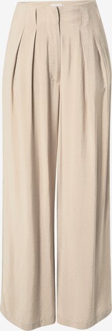 LeGer by Lena Gercke Wide leg Bandplooibroek 'Chadia' in Beige: voorkant