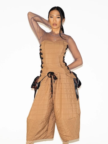 IUnique Wide leg Broek 'Ballonique' in Beige