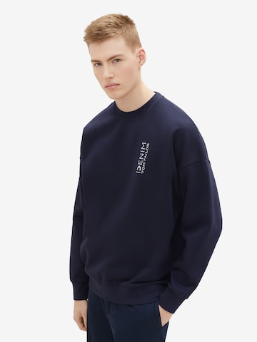 TOM TAILOR DENIM Sweatshirt i blå