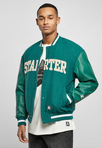 Starter Black Label Regular fit Between-Season Jacket 'Starter Team' in Green