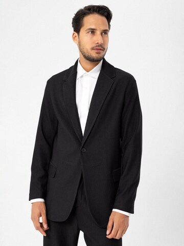 Coupe regular Veste de costume Antioch en noir : devant