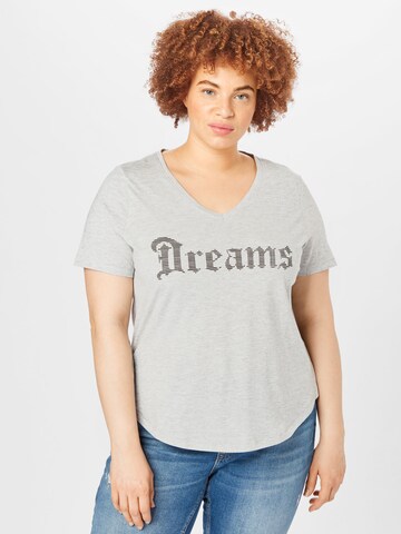 ONLY Carmakoma Shirt 'DREAM' in Grey: front